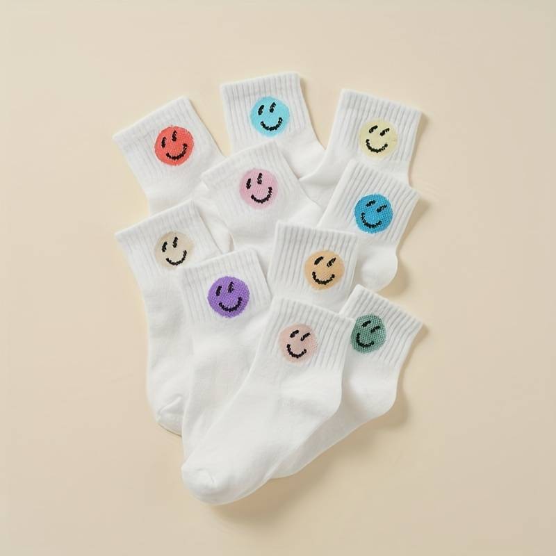 10 Pairs White S High Elastic Socks