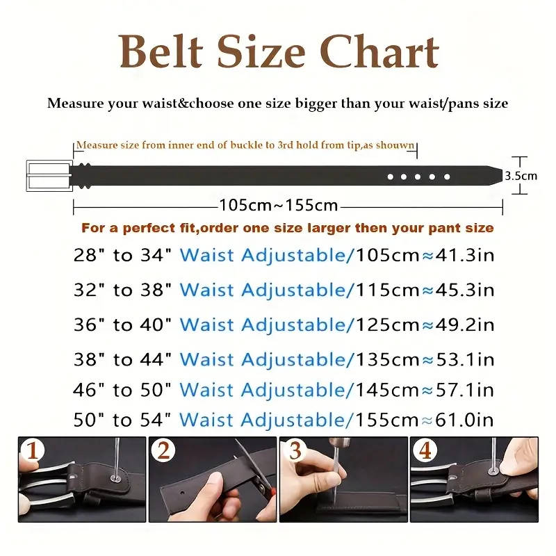 Mens Genuine Leather Belt
