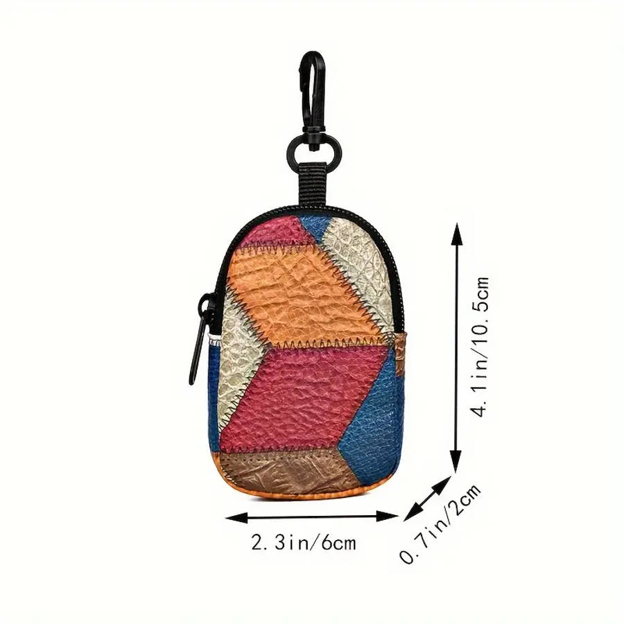 Colorblock Faux Leather Crossbody Bag