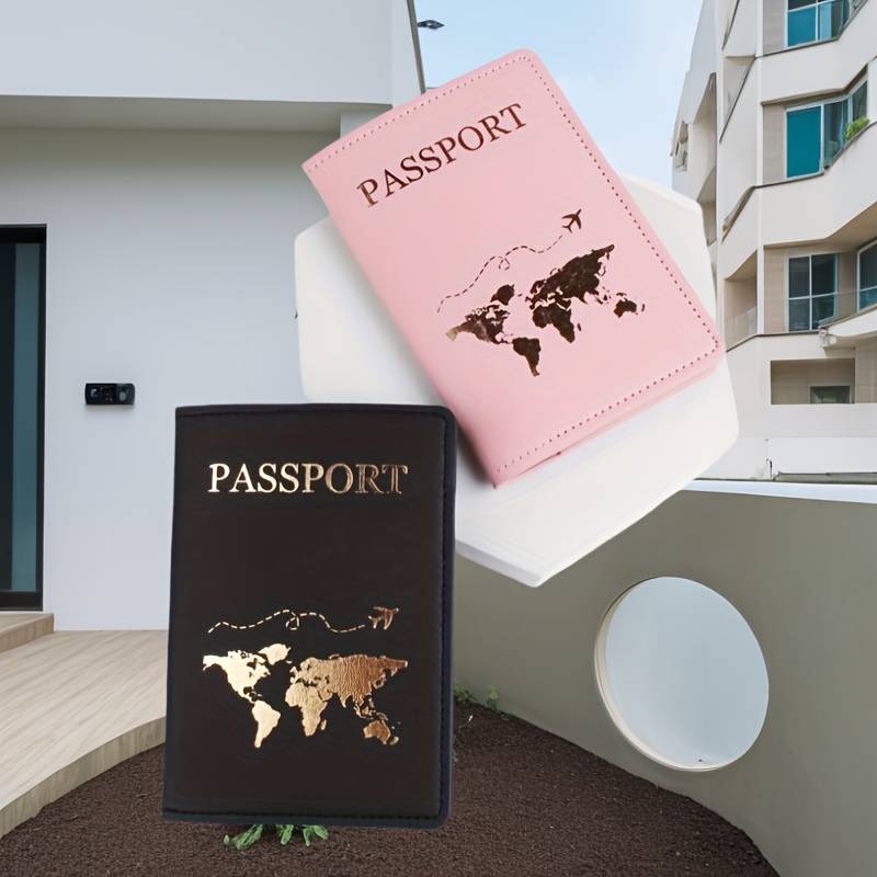 1pc Luxury Travel Passport Holder and Card Protector Slim Portable Wallet for ID and Credit Cards