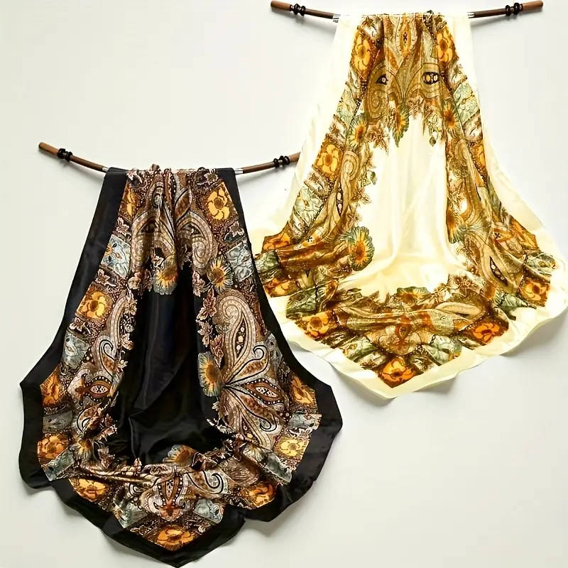 4 Piece Set of 90*90 cm square scarves in 4 colors