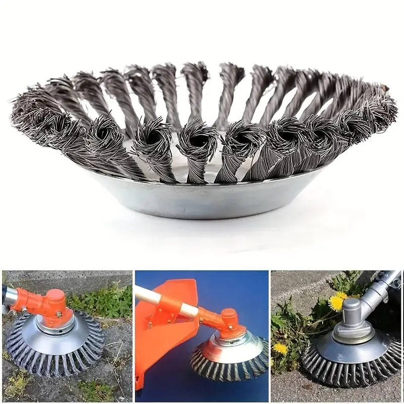 Fit Rotary Steel Weeding Brush For Lawn Mowers