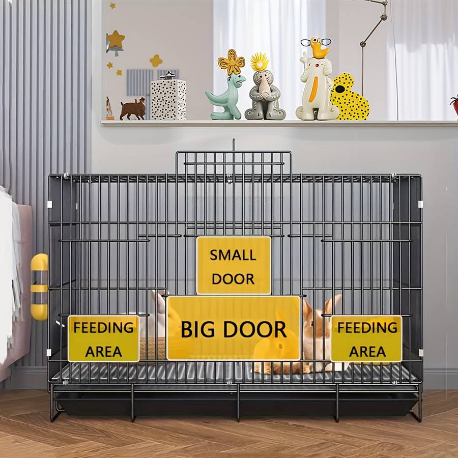 1pc White Footprint Black Version size 50*50cm/19.69*19.69inPet Cage