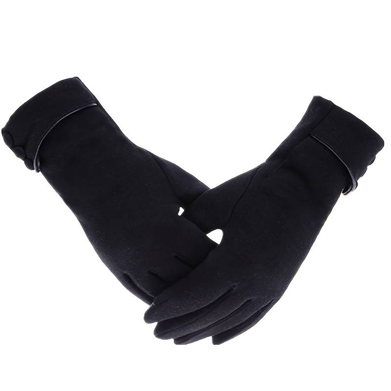 1 Pair Khaki Warm Gloves