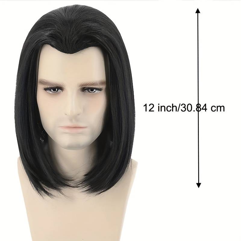1Pc Black 30.48cm Fashion Design Wig