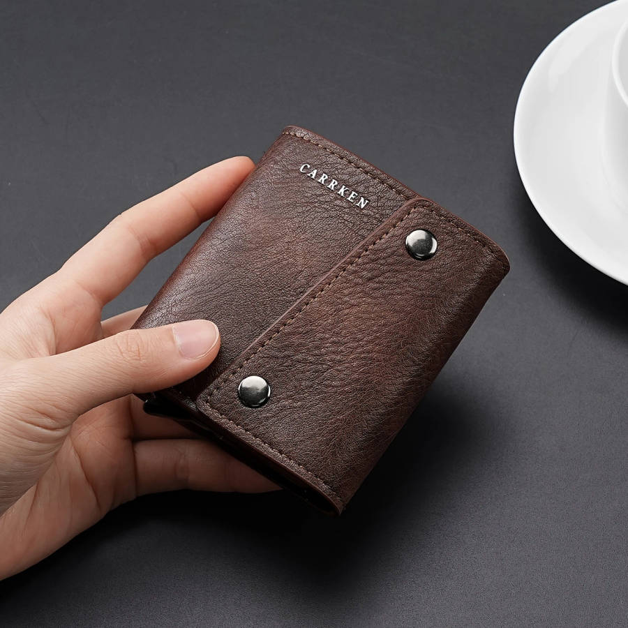 New Double Buckle Short Credit Card Holder
