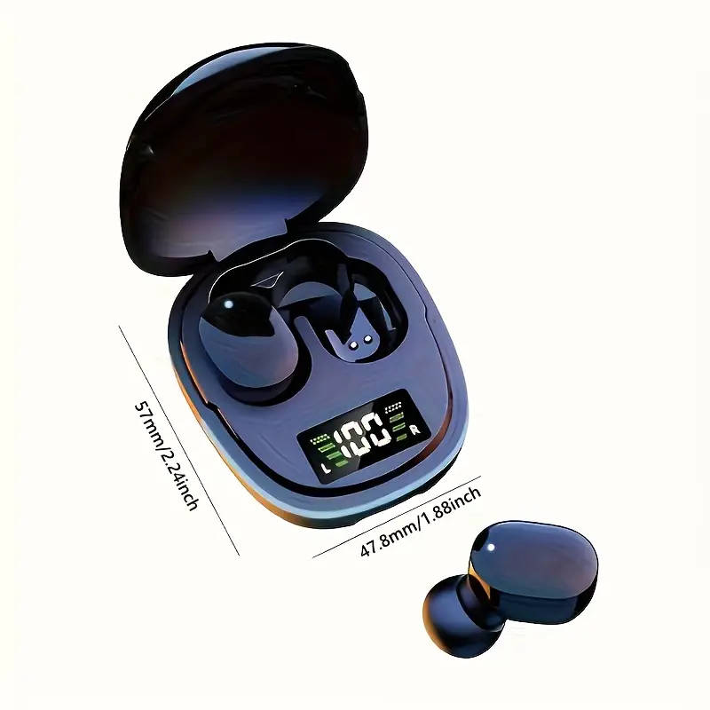 1pc Wireless Earphones for 2024 Featuring Touch Display In-Ear TWS Design Suitable for Sports Music