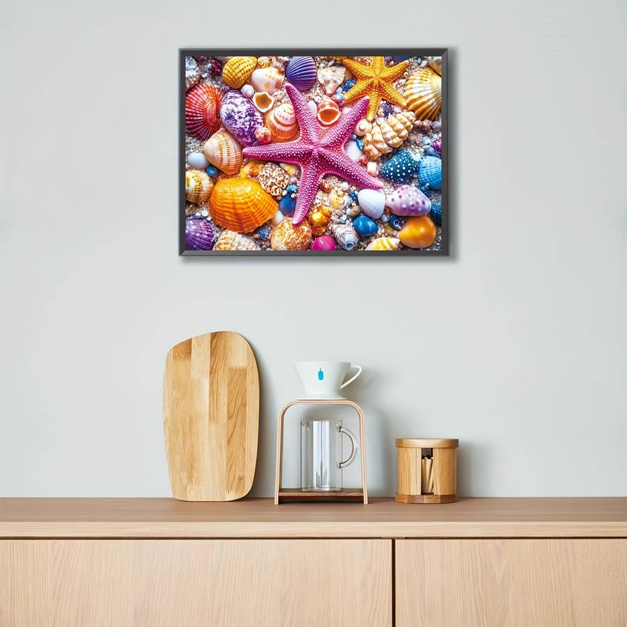 1000pcs Colorful Seashells Starfish Jigsaw Puzzle for Adults Vibrant Beach-Themed