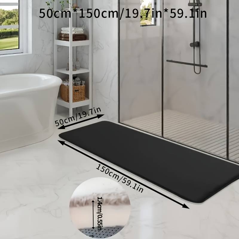 1Pc Black 50x150cm Floor Mat
