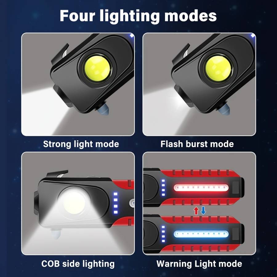 1PC BlackRed Flashlight