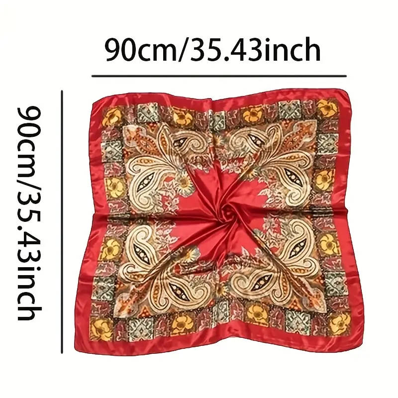 4 Piece Set of 90*90 cm square scarves in 4 colors