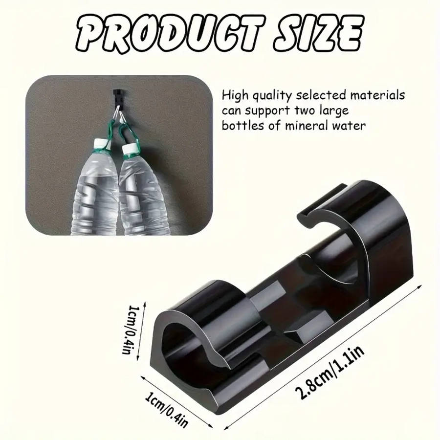 Brand New 100pcs Cable Clips Black Adhesive Cable Clips