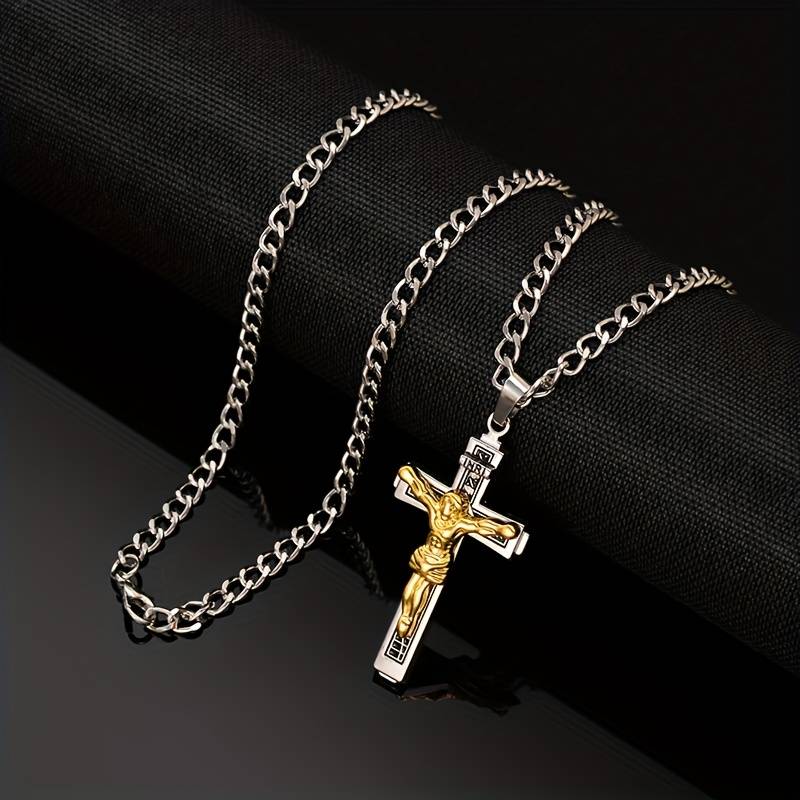 1 Piece Golden Jesus Theme Pendant