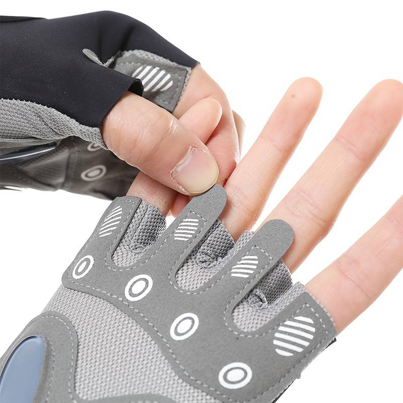 1 Pair Grey Size L Outdoor Sports Gloves