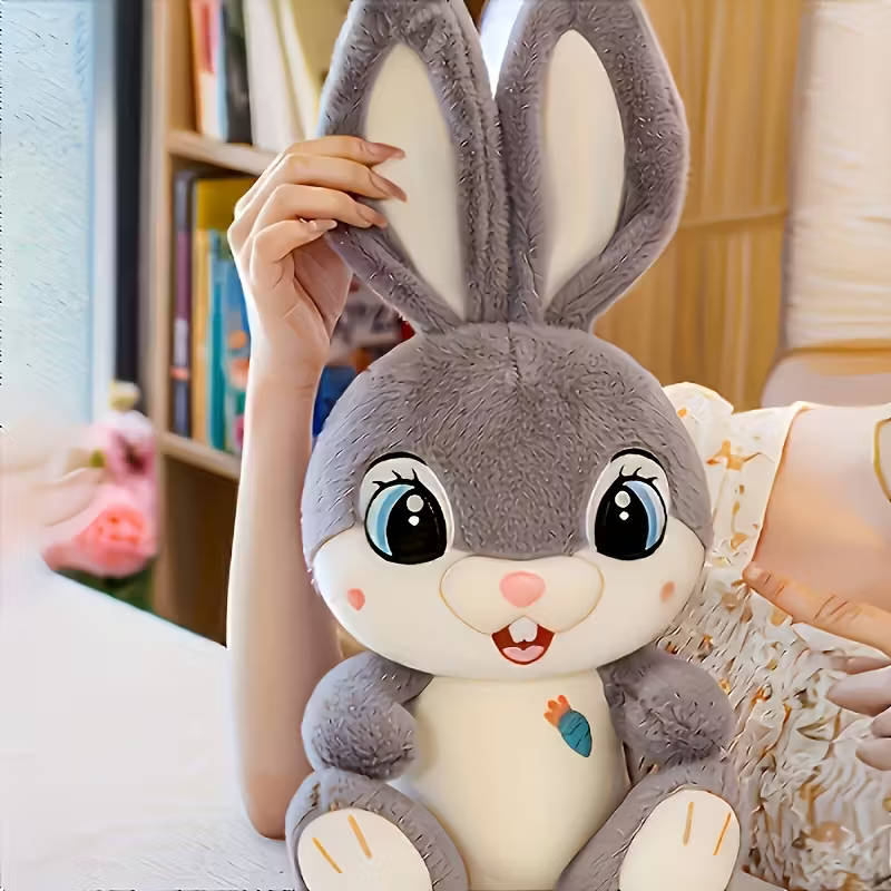 1 Cute Rabbit Plush Toy Gray