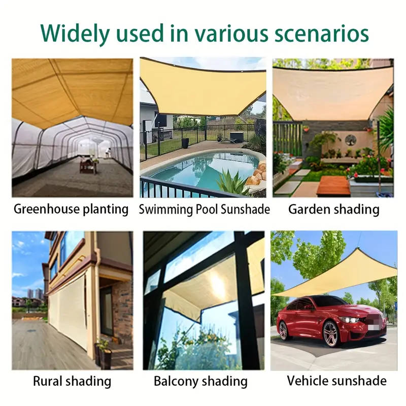 Versatile Yellow Sunshade Net  Easy Install Perfect for Gardens Terraces Camping 4m x 5m