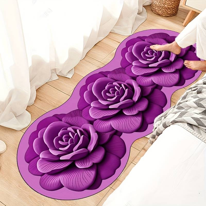 1Pc 50x120cm 19.7x47.2inch ZH Velvet Floor Mat