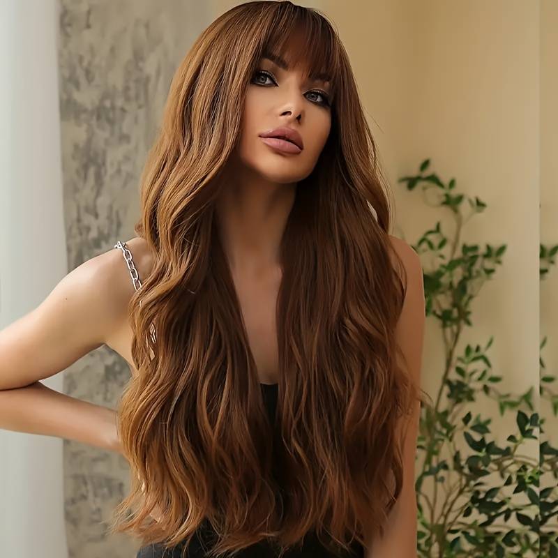 1Pc Dark Brown 40.64cm Fashion Design Wig