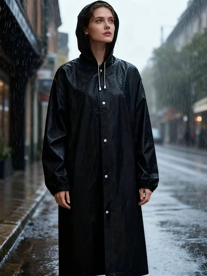 Raincoat Black Size Asian Onesize