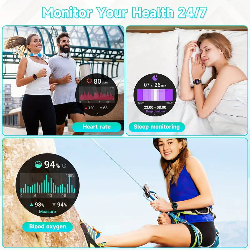 1pc S52 Smart Men's Watch 3.53 Cmsmart Watch With Wireless Call Sleep Monitor IP68 Waterproof