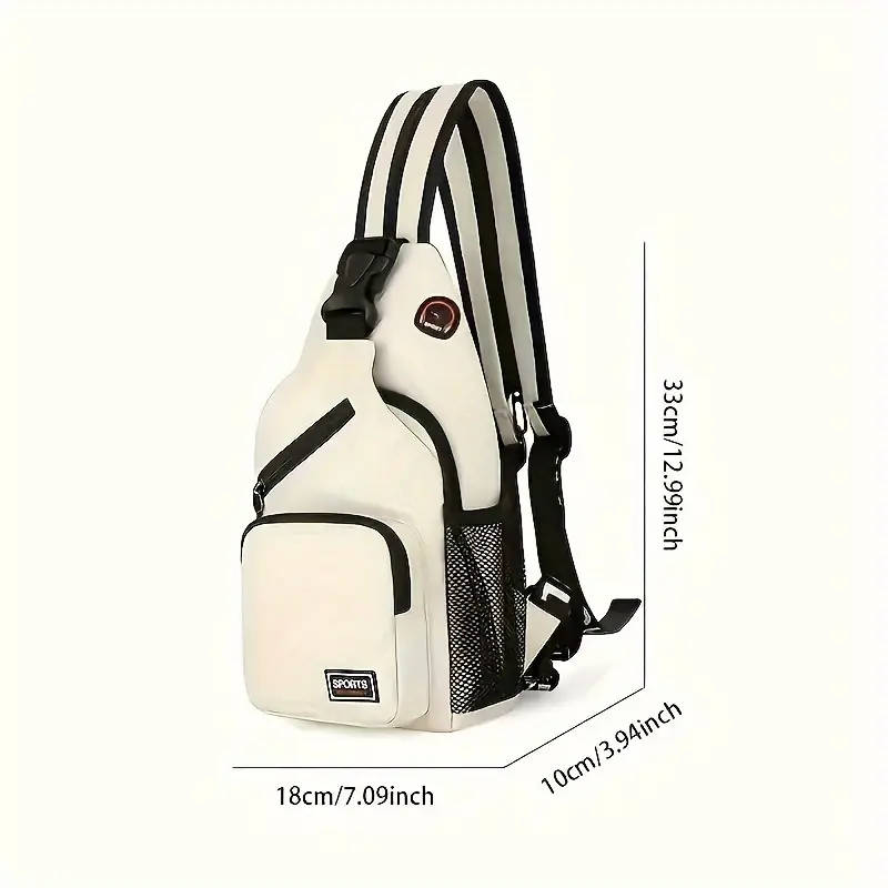Women's Fashion Sling Backpack Multi-Pocket Nylon Crossbody Bag