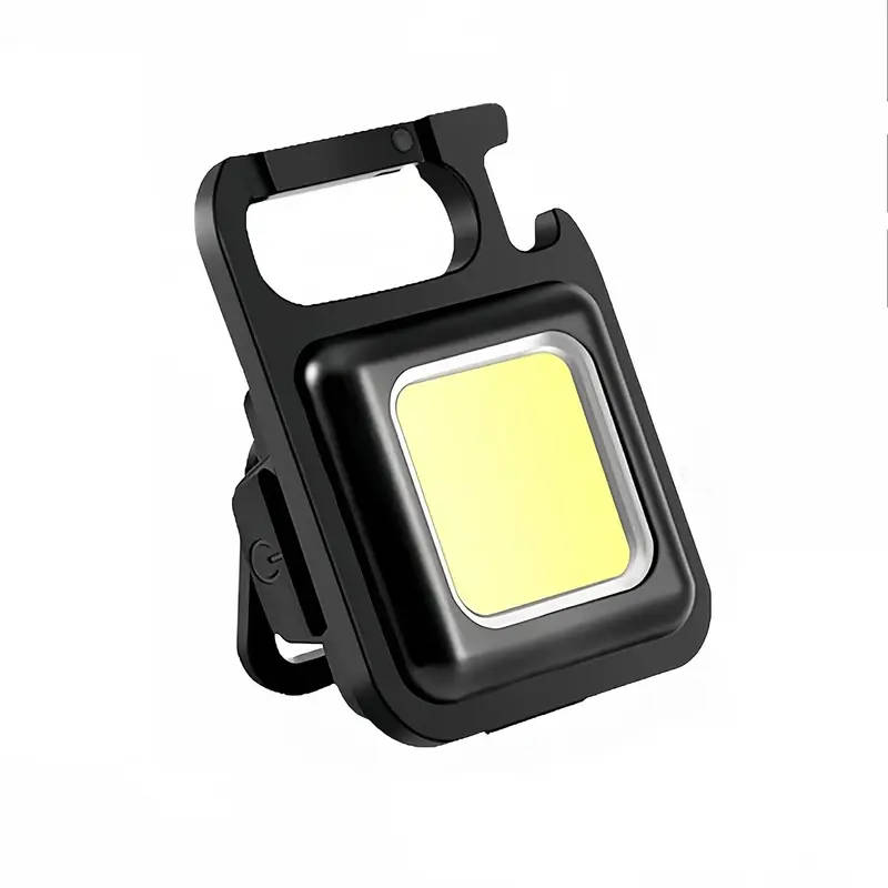 Multifunctional USB Charging Mini Keychain Light,4 Modes Portable LED Work Flashlight with hook&magn