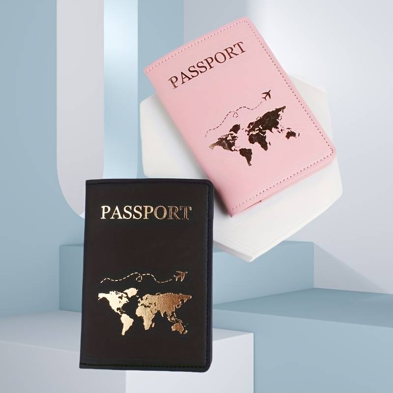 1pc Luxury Travel Passport Holder and Card Protector Slim Portable Wallet for ID and Credit Cards