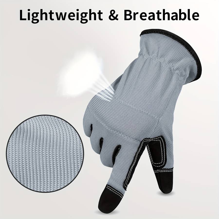 1 Pair Grey Size L Outdoor Sports Gloves