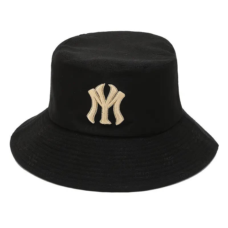 1pc Unisex Trendy Bucket Hat With Letters Pattern Sun Protection Casual Hat Suitable For Daily Wear