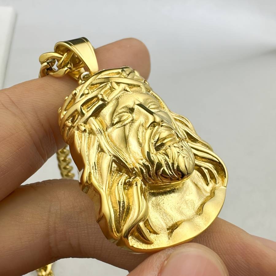 1 Piece Silvery Jesus Theme Pendant