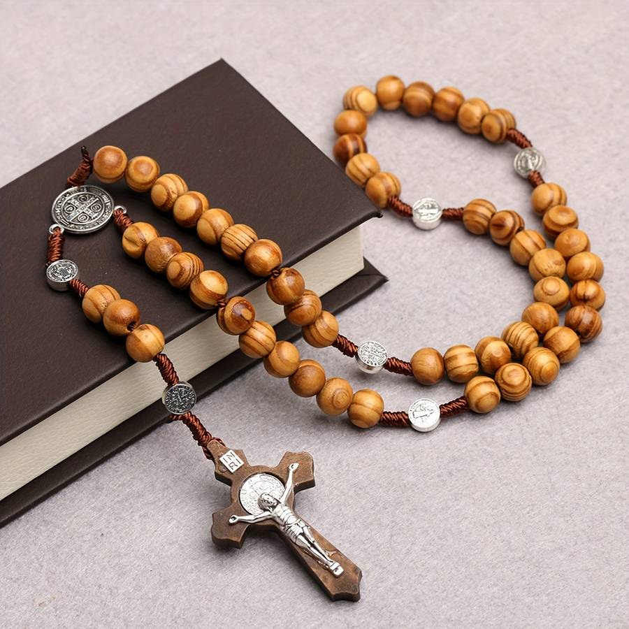1 Piece Coffee Color Jesus Theme Pendant
