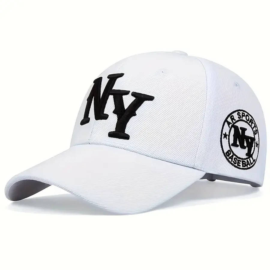 Unisex Adjustable Polyester Baseball Cap With Embroidery Sun Protection Outdoor Sports Hat