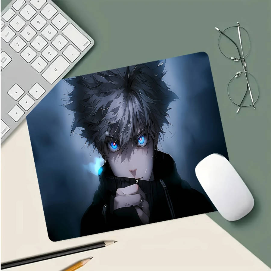 21x26cm Anime-Inspired Non-Slip Rubber Mouse Pad With Cold-Eyed Boy Design