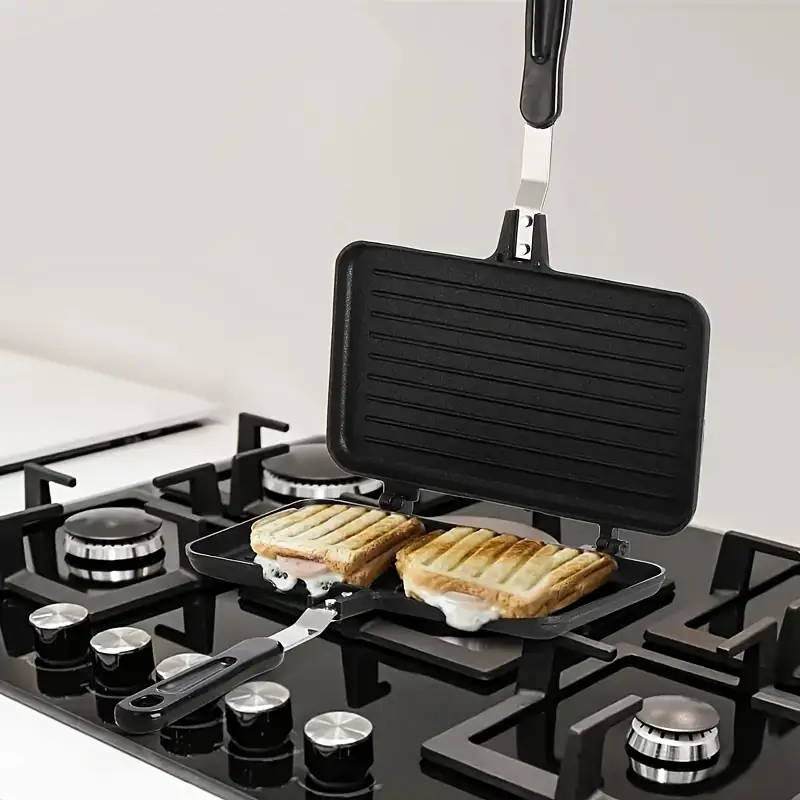 Non-Stick Aluminum Alloy Double-Sided Frying Pan With Handle