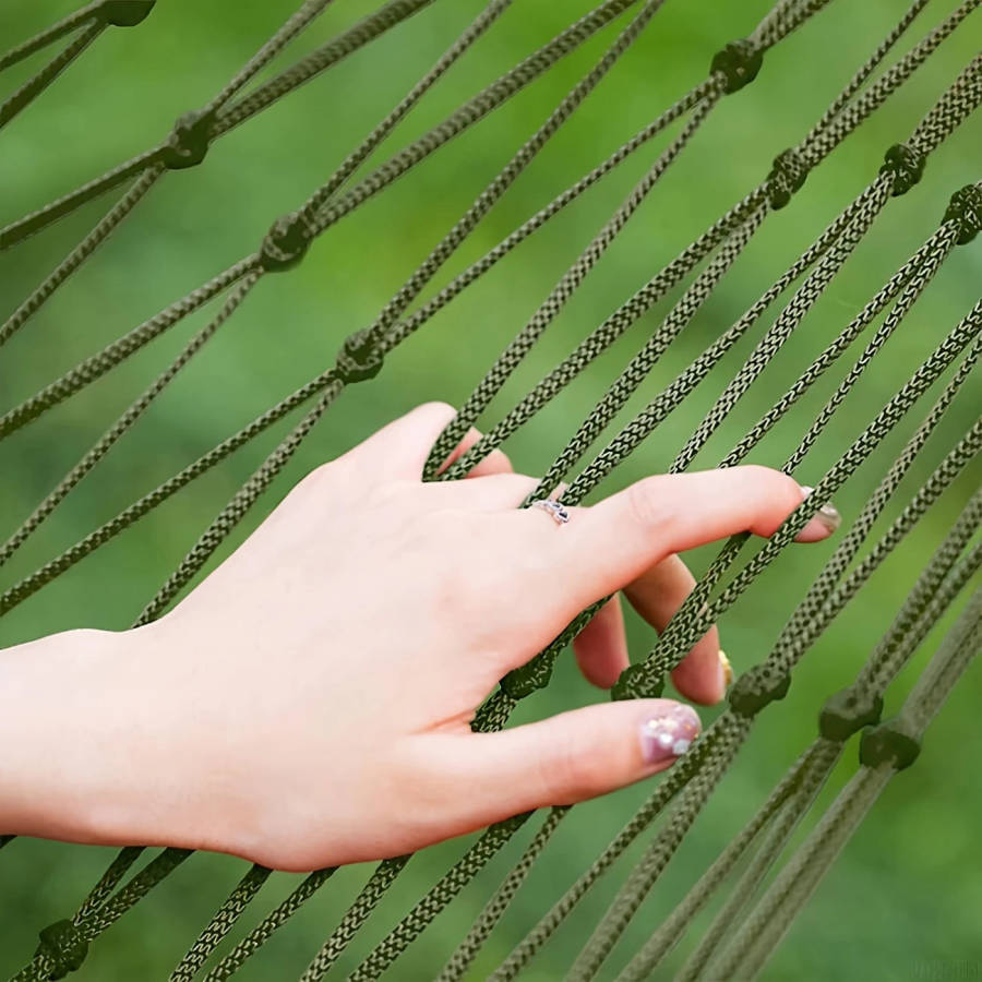 1pc Portable Hammock Net With Nylon Rope And Hooks For Outdoor Adventure Outdoor Camping Suitable Fo