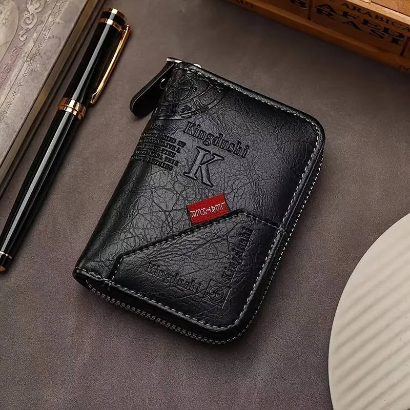 1pc Compact Retro PU Leather Wallet With Multiple Card Slots Portable Credit Card Holder Perfect Gif