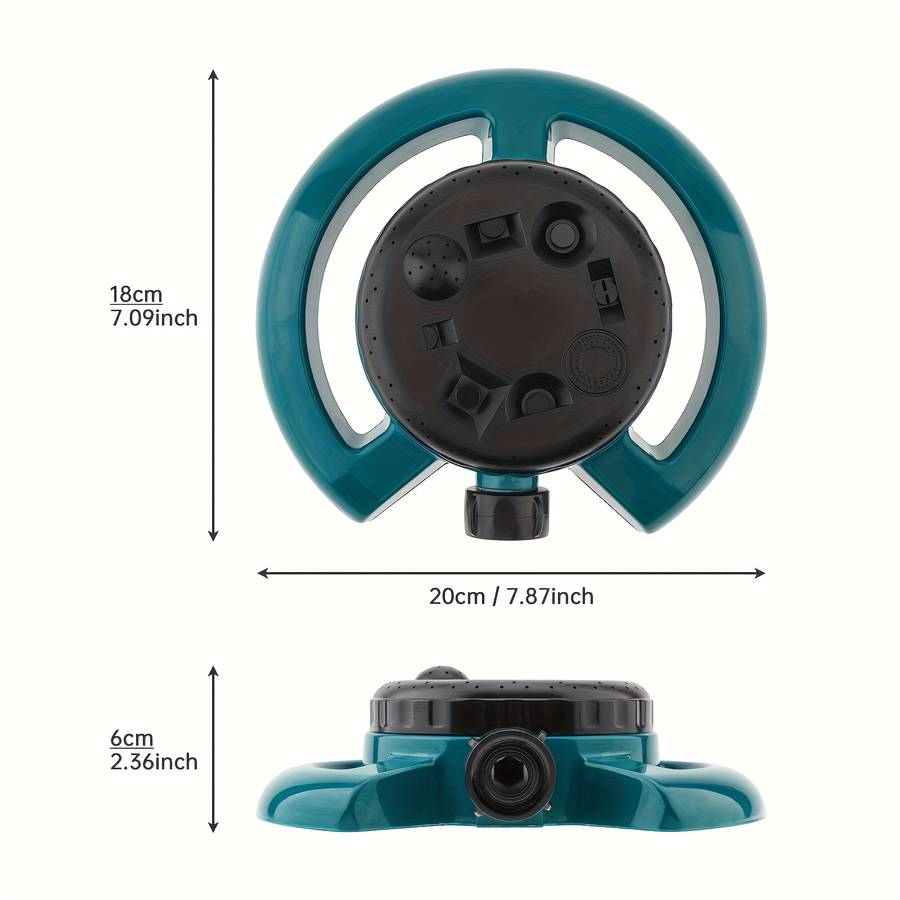 1Pc Round Sprinkler8 Function Automatic Garden Lawn Sprinkler