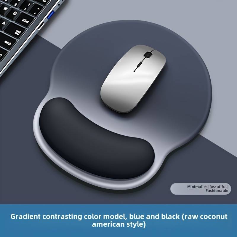 1pc Ergonomic Wrist Support Mouse Pad Thickened Memory Foam for Wrist Support Anti-Ski