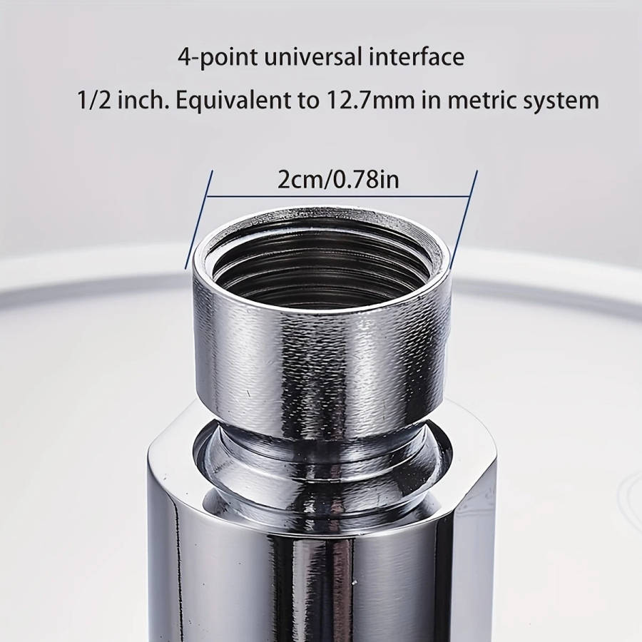 1pc High-Pressure Stainless Steel Shower Head 20cm Silicone Nozzle Enhanced Water Flow Easy Installa