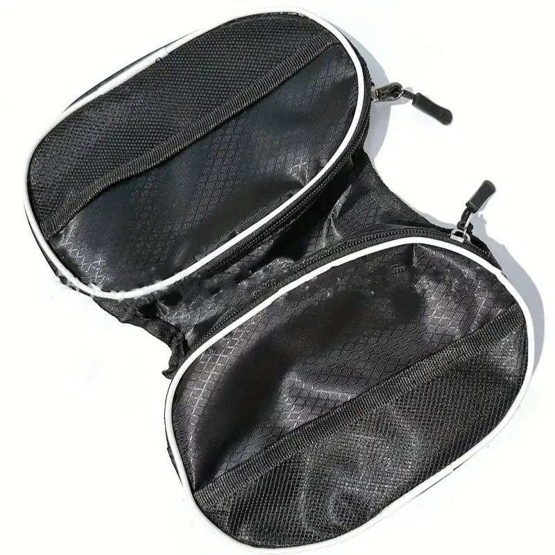 1pc Adjustable Strap Denim Handlebar Bag for Mountain Bike Cycling Frame Pannier Dual Side Bicycle T