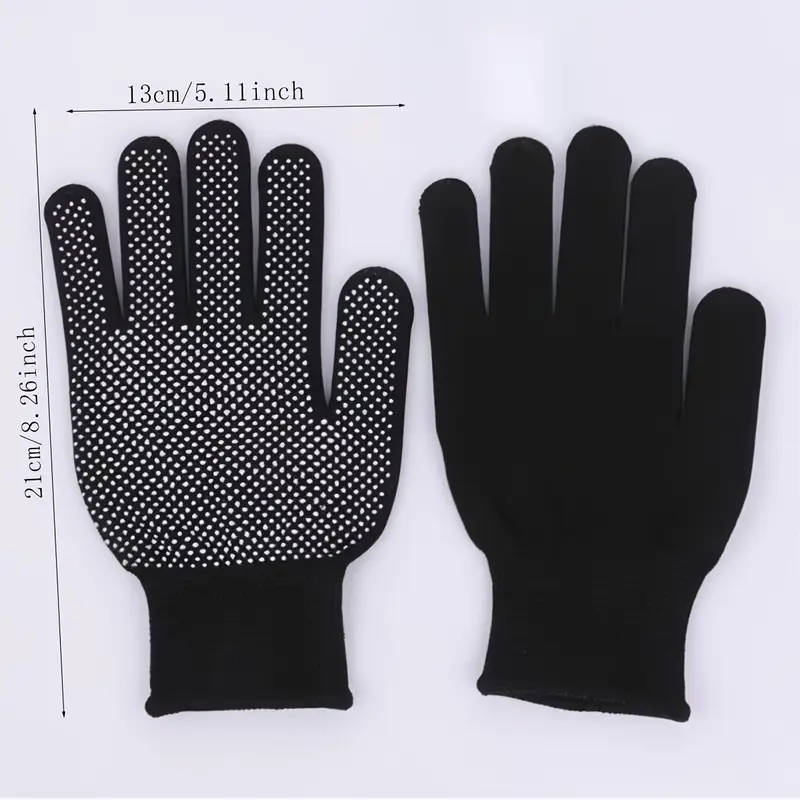 5 Pairs Unisex Non-Slip Breathable Polyester Knit Gloves