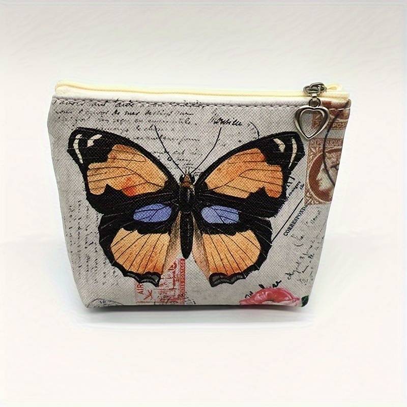 1pc Vintage Butterfly Coin Purse Key Pouch Card Holder Women'S Wallet And Coin Bag.
