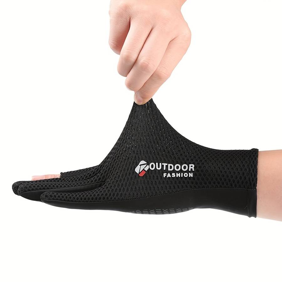 1 Pair Black One Size Outdoor Sports Gloves