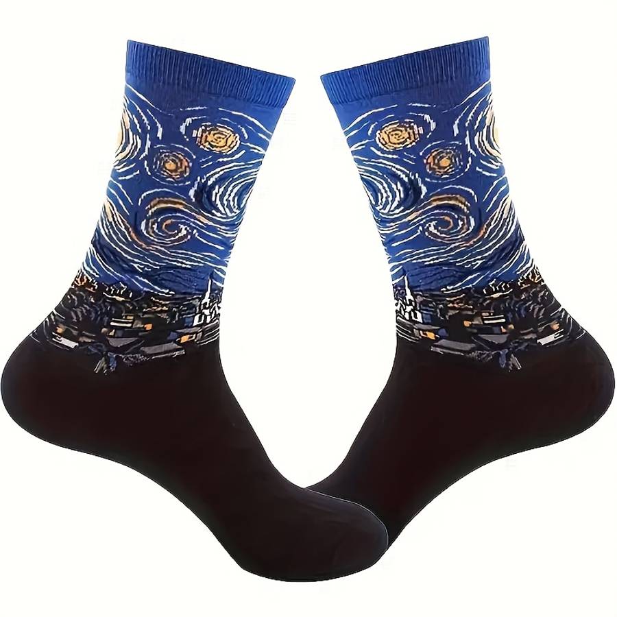 1 Pair Of Mixed Colors One Size Socks