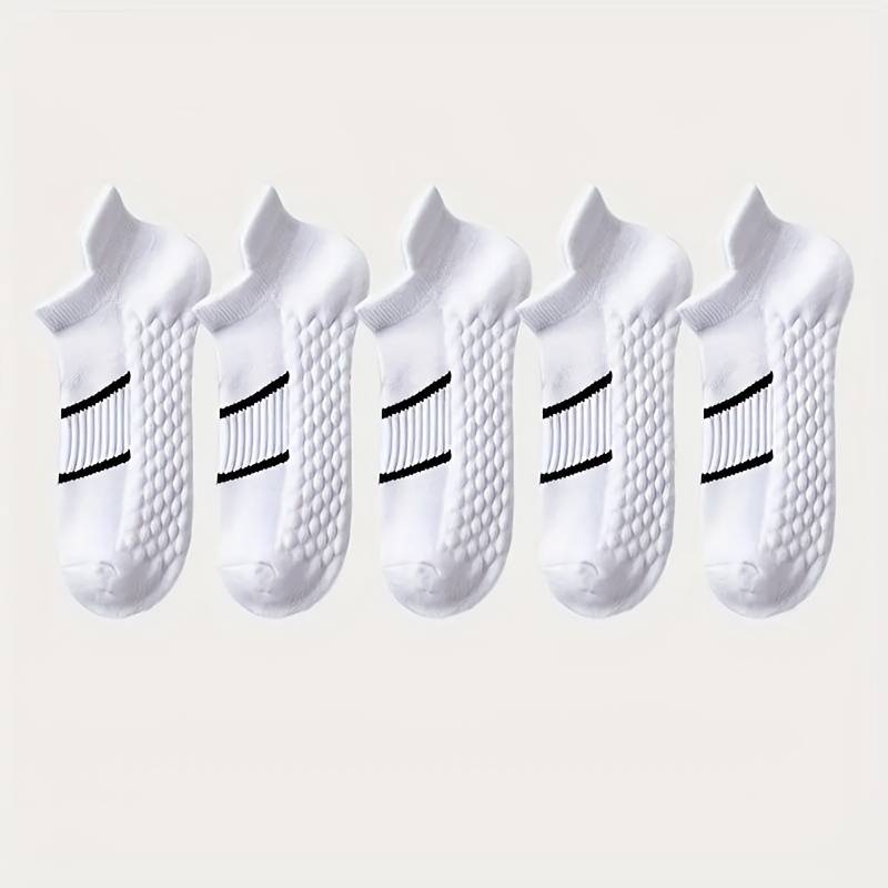 5 Pairs White One Size High Elastic Socks
