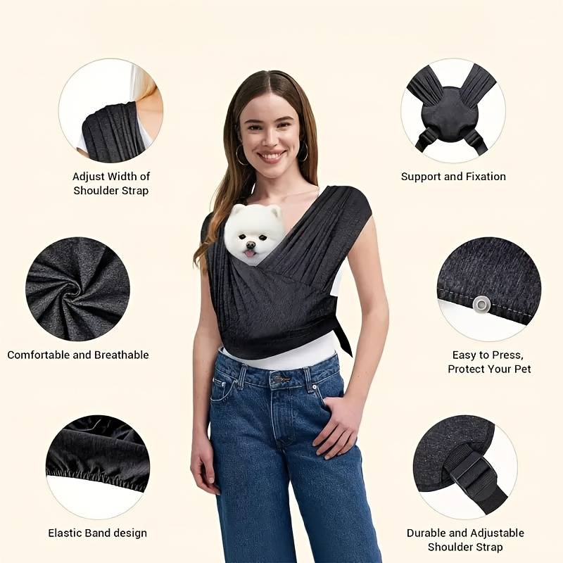 1pc Blacksize One size Pet Bag