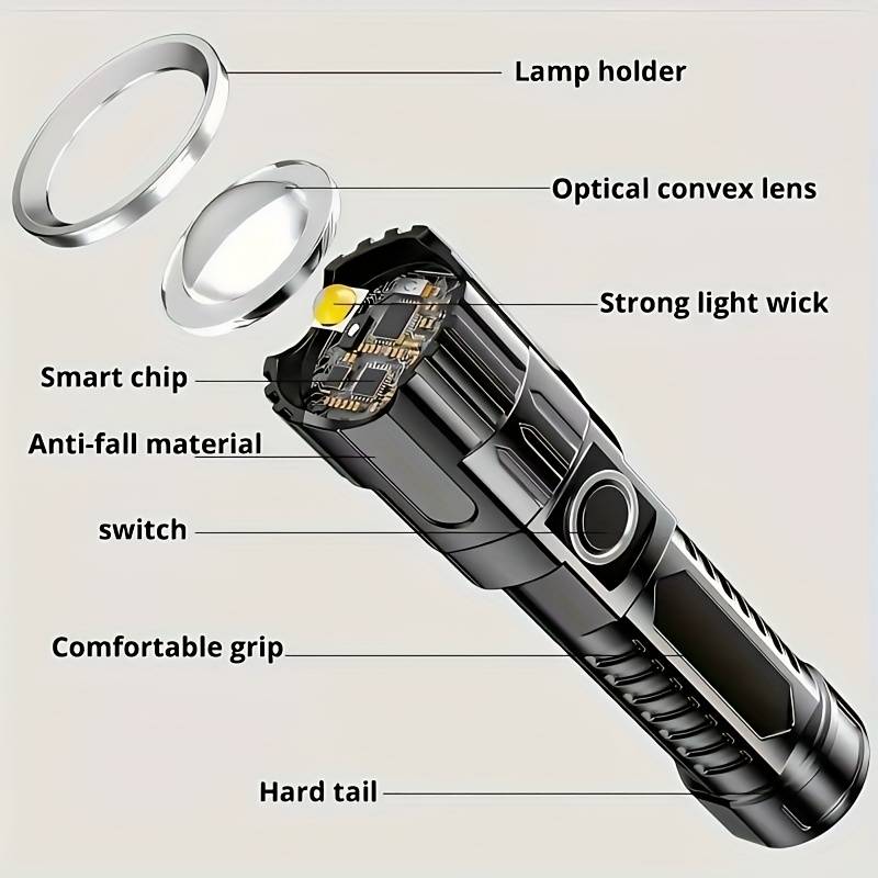 1PC 1200mAh Torch   Flashlight
