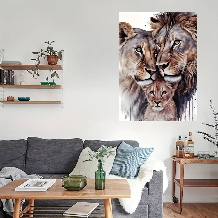 1000pcs Lion Family Jigsaw Puzzle Challenging DIY Brain Teaser for Adults Youngst