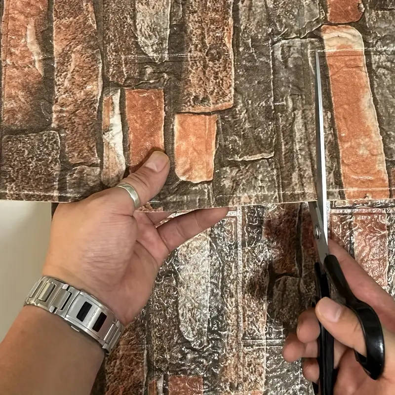 50pcs Brick Texture Self-Adhesive 3D Wall Stickers