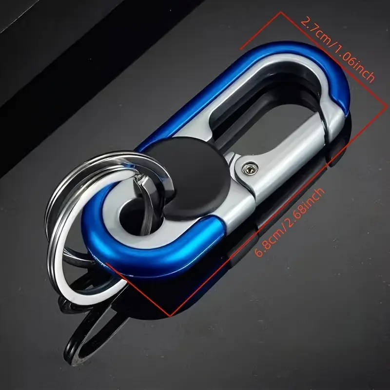 Men's Fashion Black Metal Alloy Car Keychain